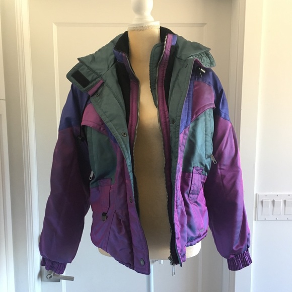 VTG SunIce Ski Jacket Retro iridescent purple blue - Picture 2 of 8